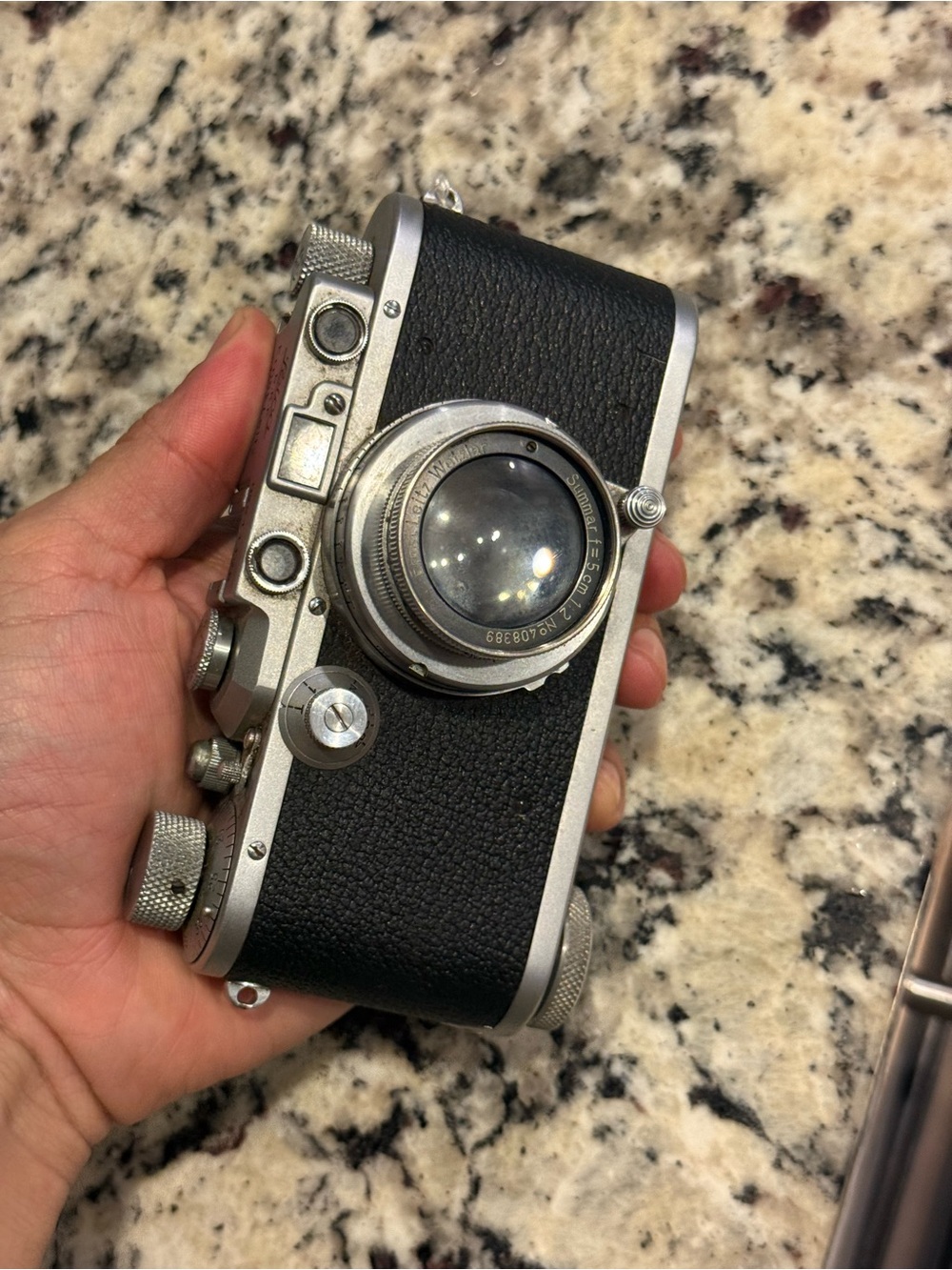 Vintage LEICA LEITZ 35mm DRP Camera in Black and Silver COLLECTOR FILM